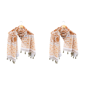 2x LVD Scarf/Sarong Women's Beach Shawl Cover Up 90x180cm Polyester Matisse