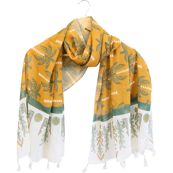 LVD Scarf/Sarong Women's Beach Shawl Cover Up 90x180cm Polyester Block Print