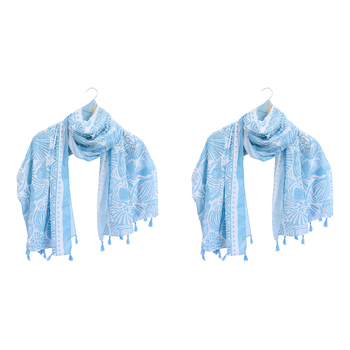 2x LVD Scarf/Sarong Women/Ladies Beach Shawl Cover Up 90x180cm Polyester Shells