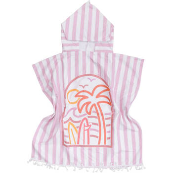 LVD Microfibre Kids Towel Poncho w/ Bag & Hood 70cm Summer Pinks