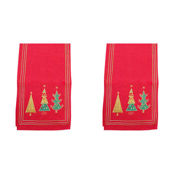 2PK LVD Embroided Table Runner Decor 33x180cm Christmas 1