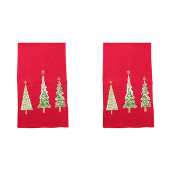 2PK LVD Embroided Table Runner Decor 33x180cm Christmas 2