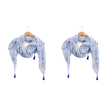 2PK LVD Scarf Sarong William Morris Themed Stylish Womens Fashion