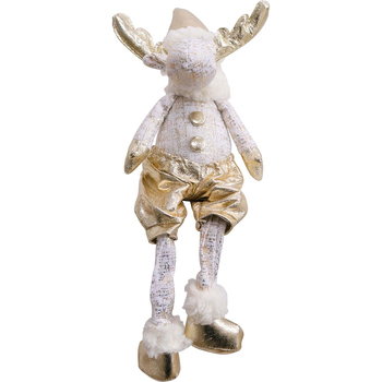 LVD Gnome Deer Gold Decorative Sculpture Home/Lounge Decor