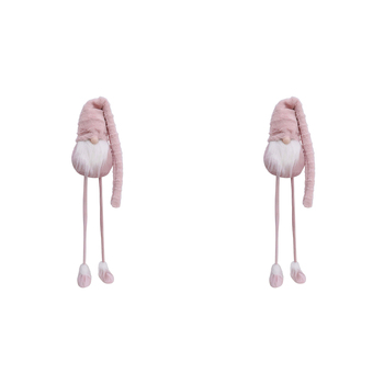 2PK LVD Gnome Large Santa Pink Decorative Sculpture Home/Lounge Decor