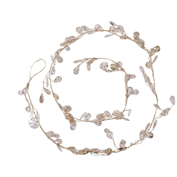 LVD Acrylic/Metal Beaded Garland Teardrop Home Decor 120cm