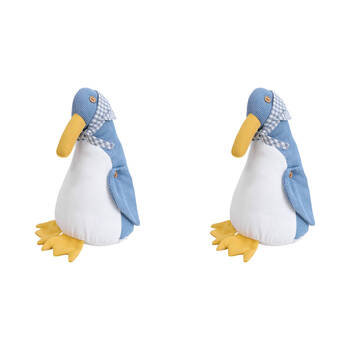 2x LVD Polyester Doorstop Auntie Penguin Door Stopper Home/Room Decor 16x22cm