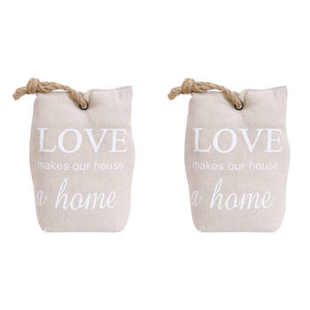 2x LVD Doorstop Polyester Love Home Stopper Holder Floor Room/Office Decor 20cm