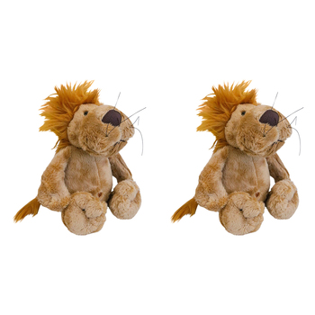 2PK LVD Plush Lenny Lion Kids/Childrens Stuffed Animal/Soft Toy 0+