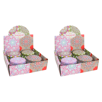 2x 4pc LVD Candle Tins Asstorted Decorative Ornament Home Lounge Decor