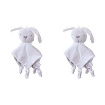 2PK LVD Comforter Blankierattle Bunny Home/Nursery Decor Children/Baby 0+ 23cm