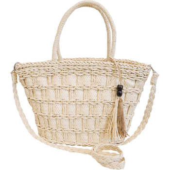 LVD Women's Woven Baskette Handbag/Shoulder Bag 40cm - Natural