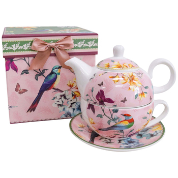 LVD Ceramic Tea Set w/ Box Pretty Birds Home/Kitchen Drinkware