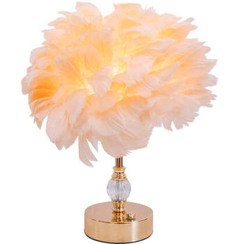 LVD USB Lamp Home/Room Decor 32x23cm - Feather Champagne