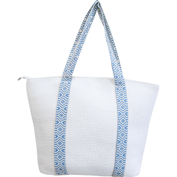 LVD Women's/Ladies Beach Carry All Tote Bag 50x39cm - White