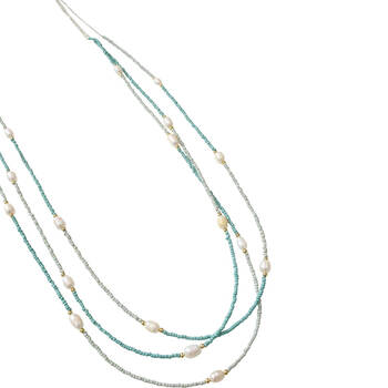 LVD Necklace w/ Stone Beads Home Jewellery Decor 96cm - Freya