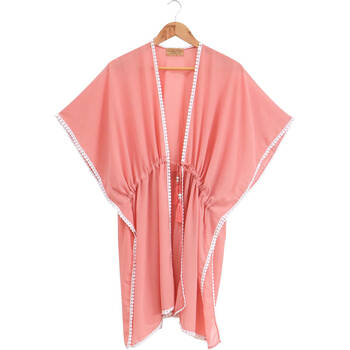 LVD Soft Chiffon Women's Beach Summer Draped Cover-Up 90cm/One-Size Peach