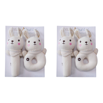 2x 2pc LVD Rattles Bunny Infant/Baby Interactive Play Toy 0+