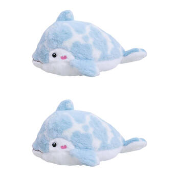 2PK LVD Soft Plush Spottie Dolphin Kids Stuffed Animal Toy 29x18cm Blue