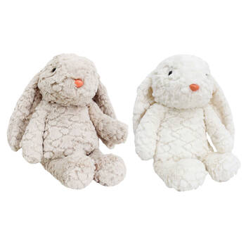 LVD Coffee/Cream Ella Bunny Kids Plush Toy Combo Set 32x22cm