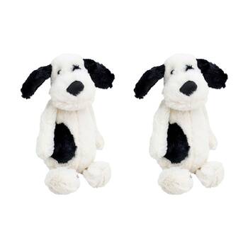 2PK Lavida Polyester Kids/Children Soft Plush Cuddly Toy Oreo Puppy 30x12cm
