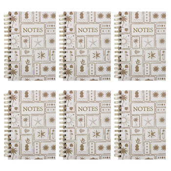 6PK LVD Bohemia Postcard A5 Notebook Writing Stationery 15.5x21cm