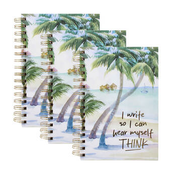 3PK LVD Coastal 2 A5 Notebook Spiral-Bound School Paper Stationery
