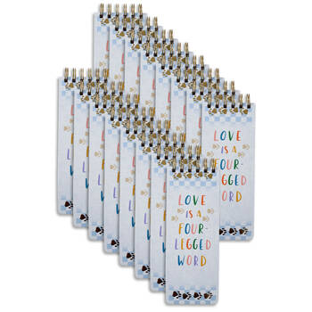 16PK LVD Pet Love Spiral-Bound List Pad Paper Writing Stationery
