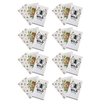 8x 3pc LVD Bees Notebooks Writing Stationery 10.5x18cm
