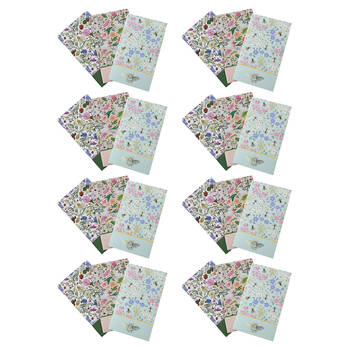 8x 3pc LVD Botany Notebooks Writing Stationery 10.5x18cm