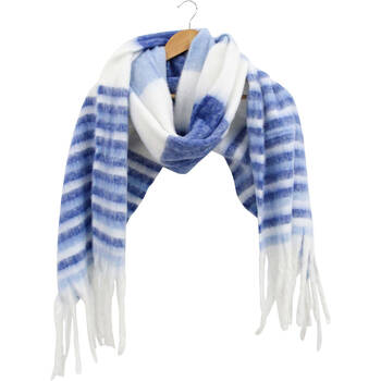 LVD Women's Nautical Stripes Patterned Winter Scarf 45x240cm Blue/White 