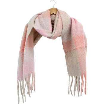 LVD Women's Pink Horizon Patterned Winter Scarf 35x230cm Multicoloured