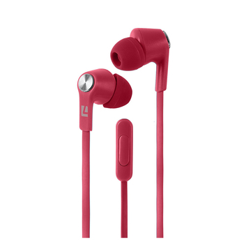 Liquid Ears In-Ear Earphones for Music & Calls w/Music Control - Red