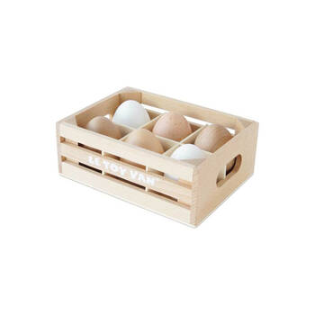 Le Toy Van Honeybake Farm Eggs in Crate Wooden Toy 2y+