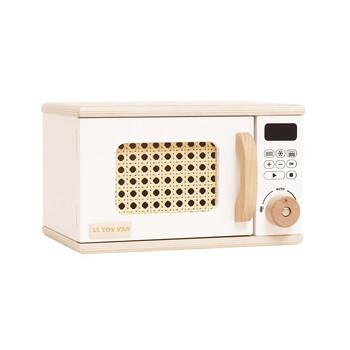 Le Toy Van Kids Pretend Play Wooden Microwave Set w/ Closeable Door 3y+