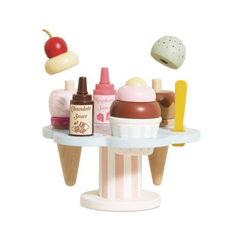 Le Toy Van Wooden Ice Cream Stand & Toppings Pretend Play 2y+