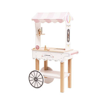 Le Toy Van Kids Pretend Play Wooden Ice Cream and Treats Trollley Set