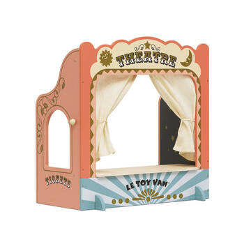 Le Toy Van Tabletop Puppet Wooden Theatre 57x55cm Kids 3y+