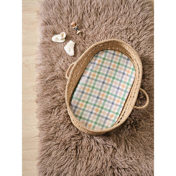 Linen House Kids Bassinet Playground Sheet Set 50x80cm - Green