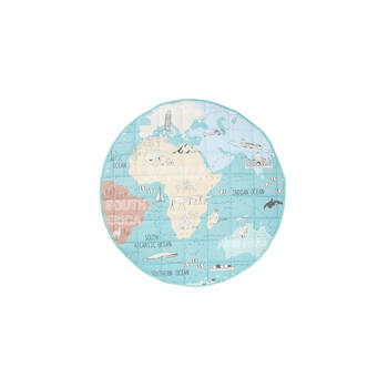 Linen House Kids 120cm Cotton Atlas Play Mat Round