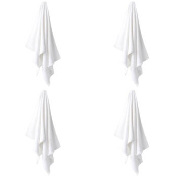 4PK Linen House Aria Cotton/Bamboo Face Washer 33x33cm - White