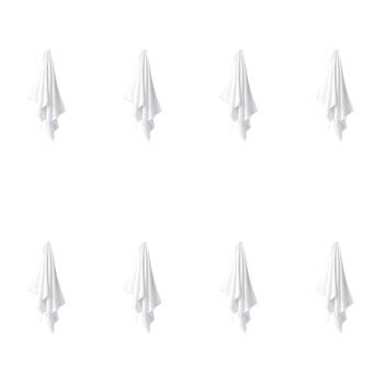 8PK Linen House Aria Cotton/Bamboo Face Washer 33x33cm - White