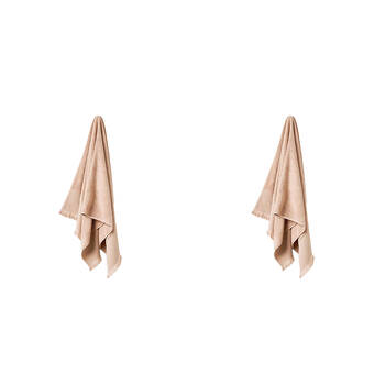 2PK Linen House Aria Nude Cotton/Bamboo Bath Towel 69x139cm - Pink