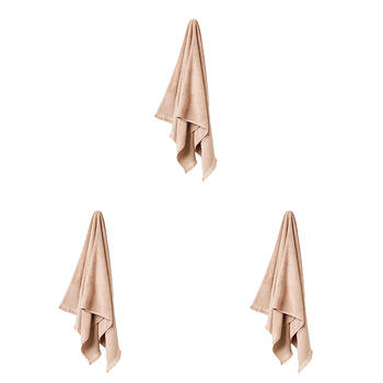 3PK Linen House Aria Nude Cotton/Bamboo Hand Towel 40x71cm - Pink