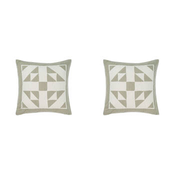 2PK Linen House Una Eucalyptus European Pillowcase 65x65cm