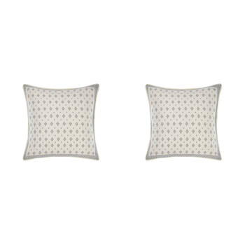 2PK Linen House Avene Cloud European Cotton Pillowcase 65x65cm - Blue