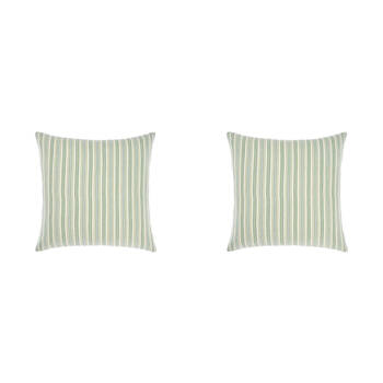 2PK Linen House 65x65cm Cotton Majorca Leaf European Pillowcase 