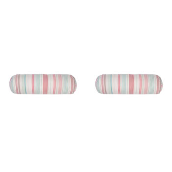 2PK Linen House 18x60cm Cotton Otillo Watermelon Bolster Pink
