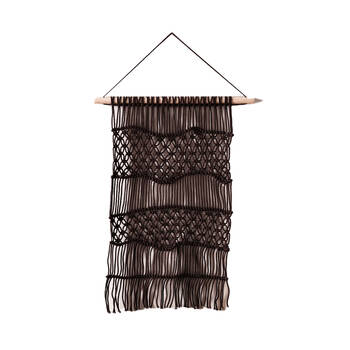 Linen House Farah Espresso Woven Wall Hanging Decor 50x65cm - Brown