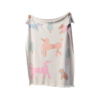 Linen House Kids 120cm Cotton Petite Paris Blanket Rectangle Pink